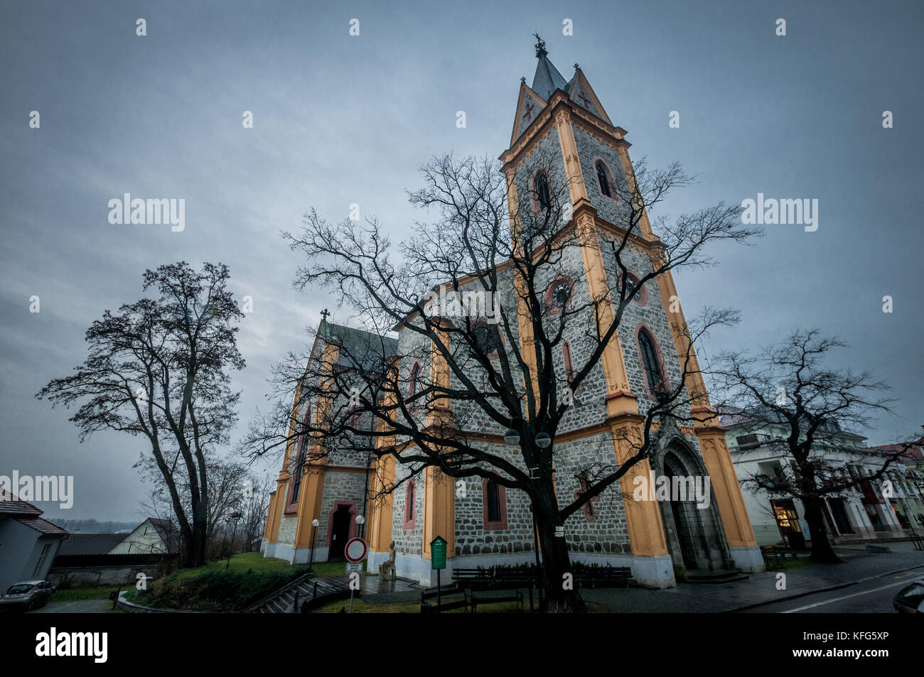 Kostel sv. Jana Nepomuckého, Hluboká nad Vltavou Stock Photo