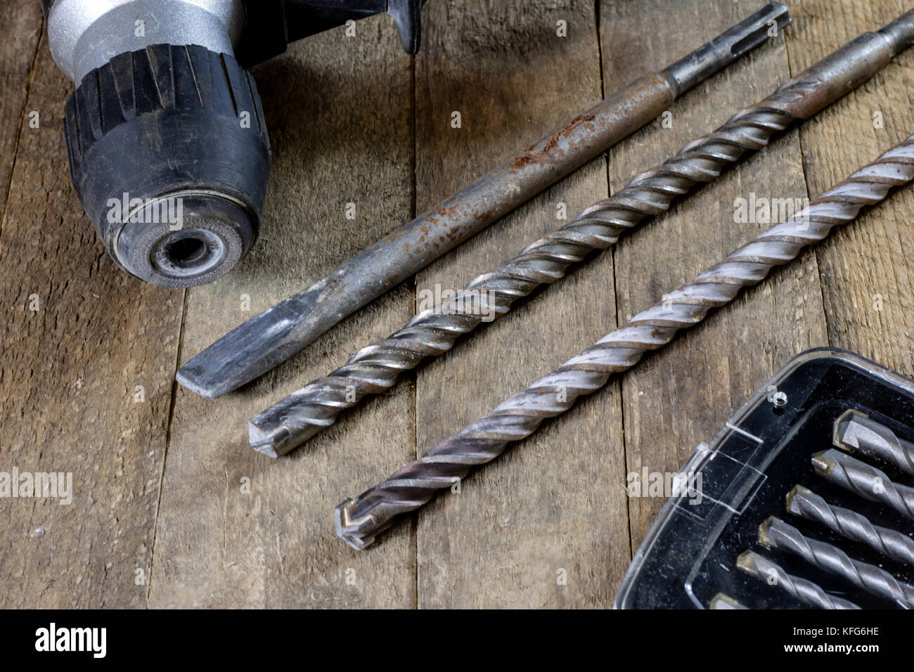 Impact drill concrete drill Stock Photo Alamy