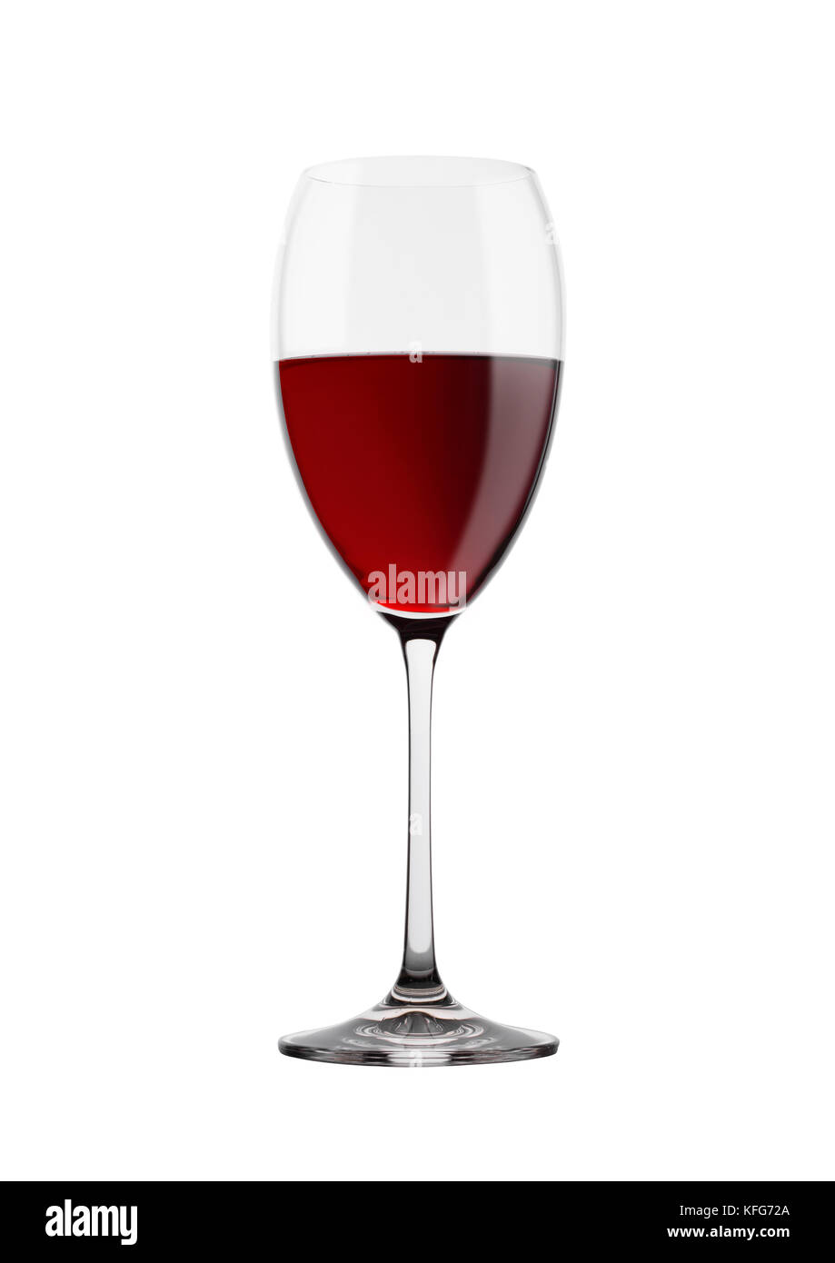 Glass of red wine isolated on white background Stock Photo - Alamy
