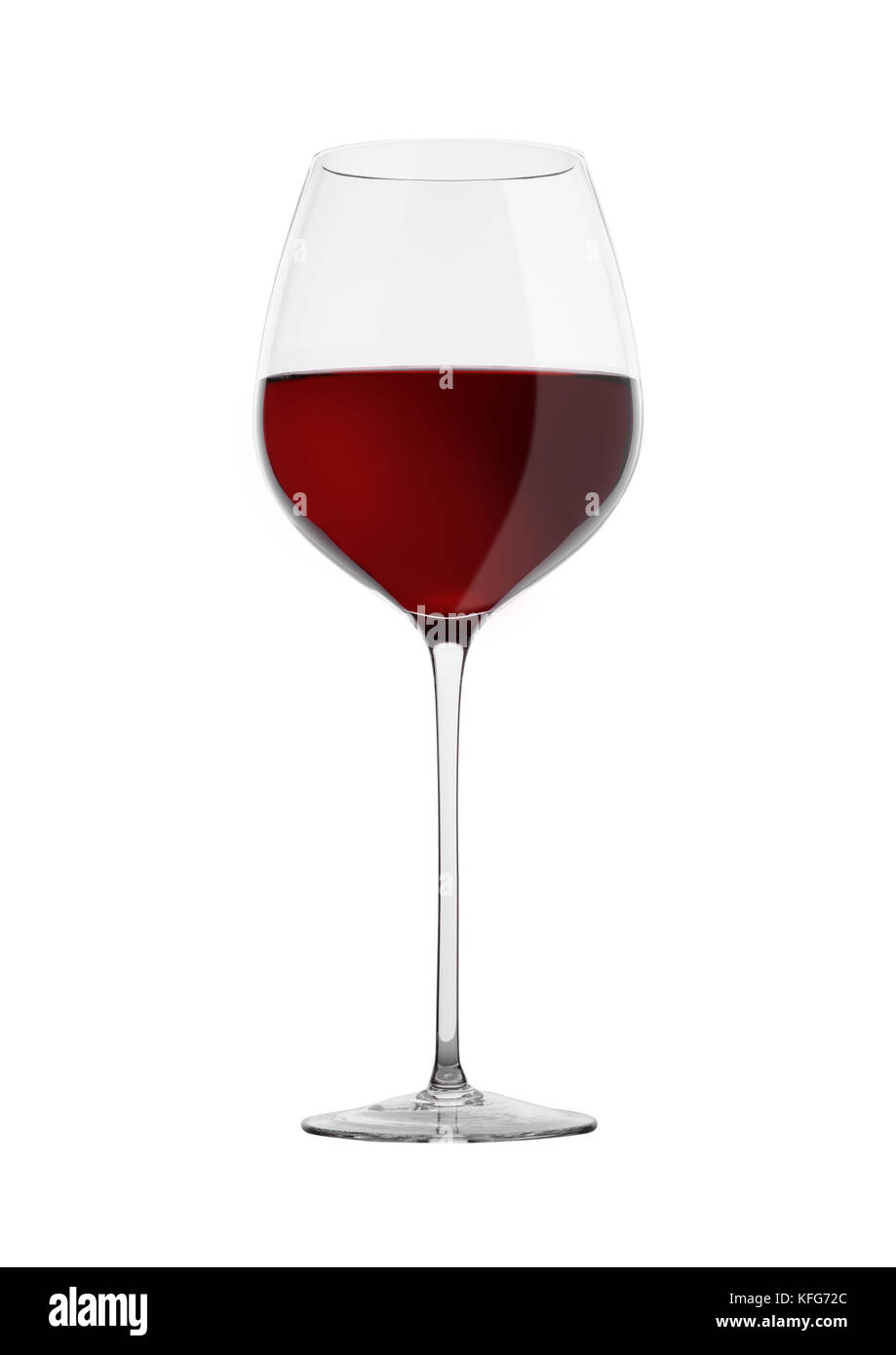 Glass of red wine isolated on white background Stock Photo - Alamy