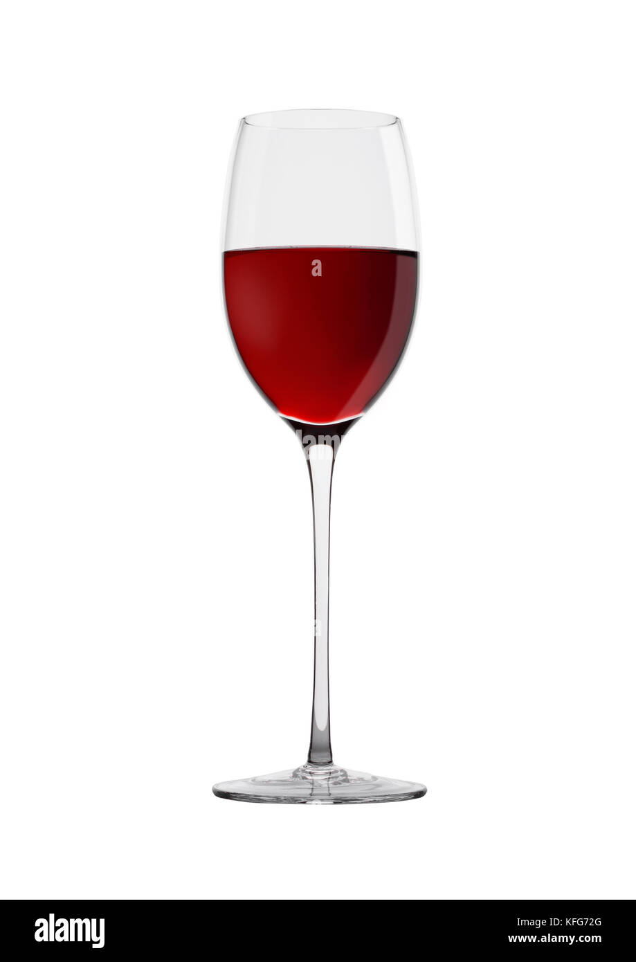 Glass of red wine isolated on white background Stock Photo - Alamy