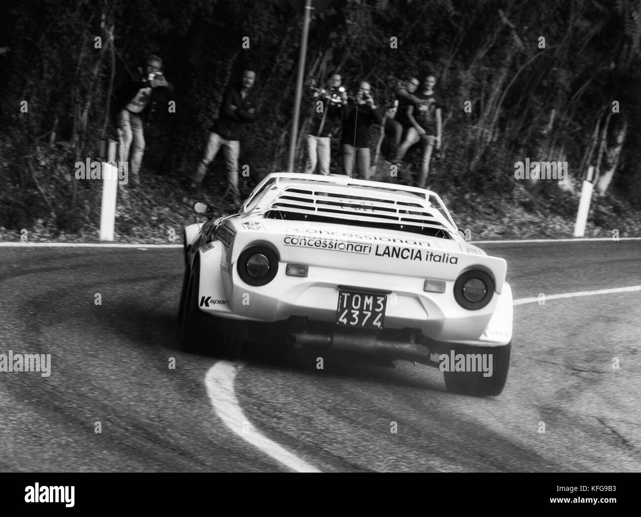 SAN MARINO, SAN MARINO - OTT 21 : LANCIA STRATOS 1975 old racing car rally THE LEGEND 2017 the famous SAN MARINO historical race Stock Photo