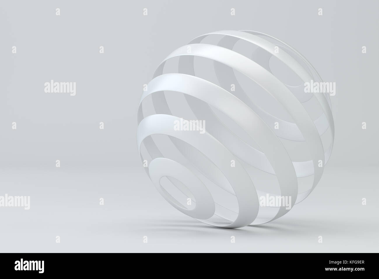 Abstract sphere. 3d rendering lines ball. Logo for web design company Stock Photo