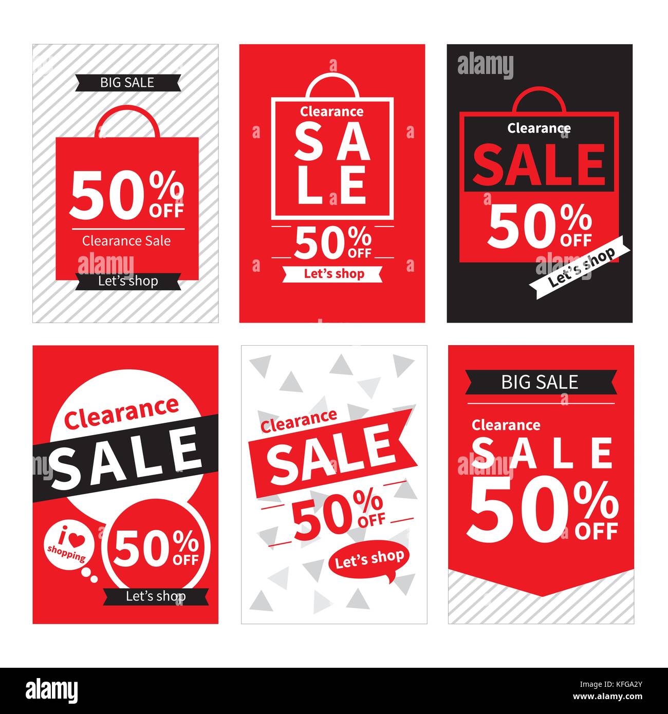 Set Of Sale Website Banner Templates Social Media Banners For