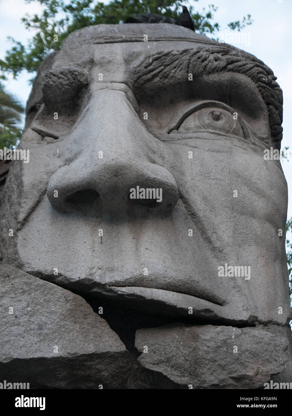 Famous statue located in the Plaza de Armas area of Santiago, Chile