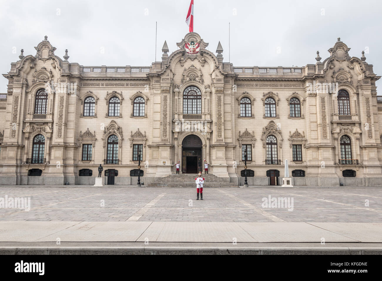 Presidential Palace in Lima Peru Stock Photo
