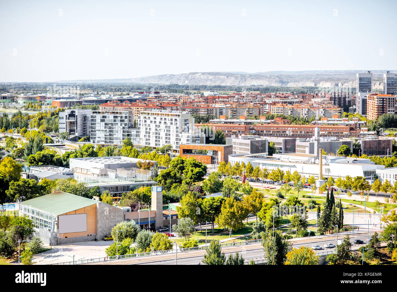 Zaragoza city in Spain Stock Photo