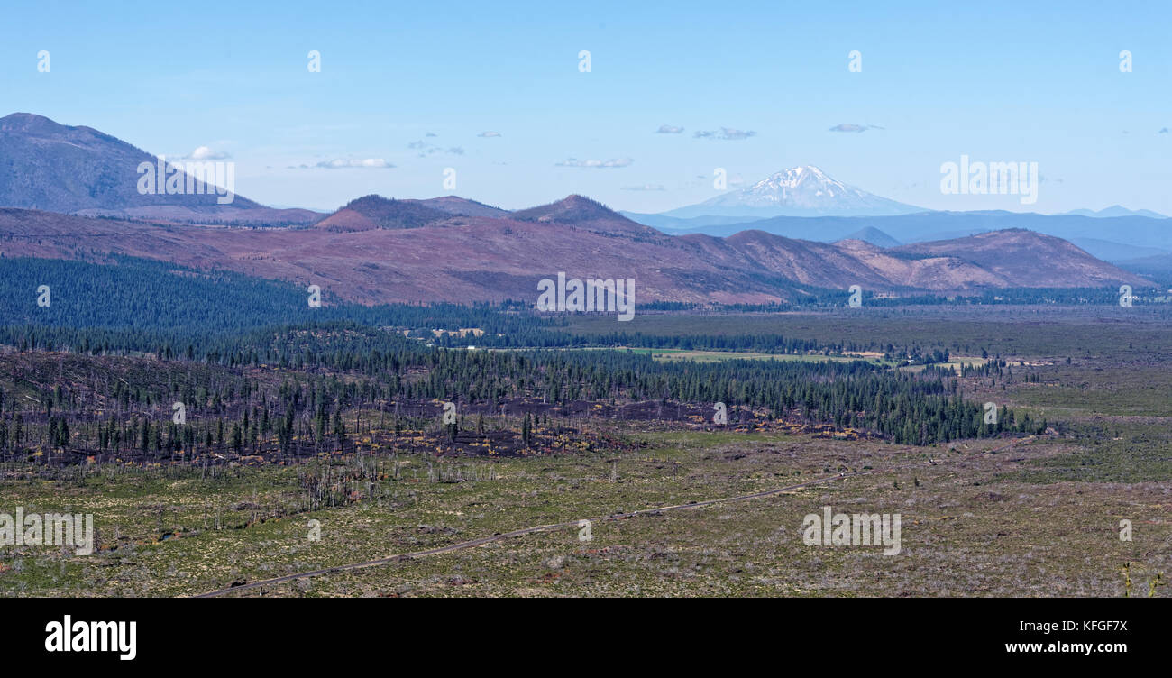 Hat Creek Rim Scenic Viewpoint near Lassen Volcanic National Park Stock Photo