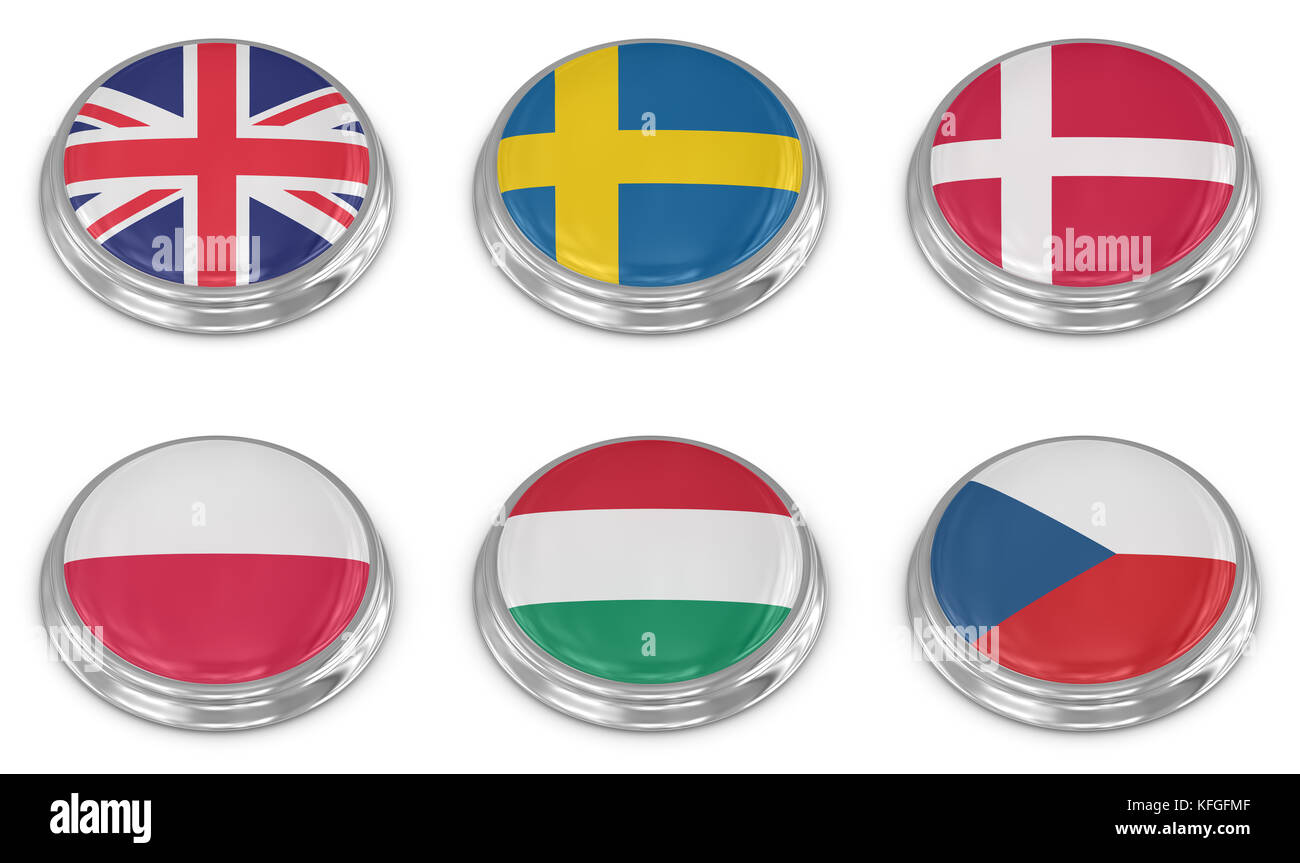 Nation flag icon set , computer generated image. 3d render Stock Photo ...