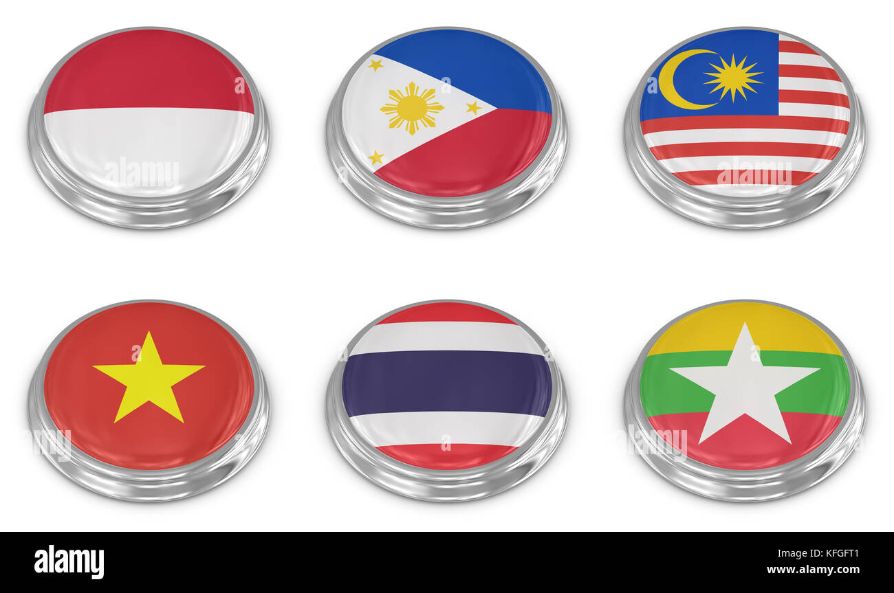 Nation flag icon set , computer generated image. 3d render Stock Photo ...