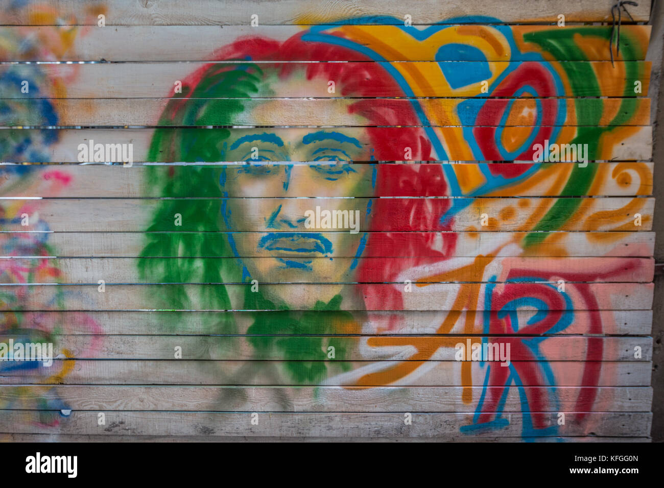 Bob Marley street art in Bucharest Stock Photo