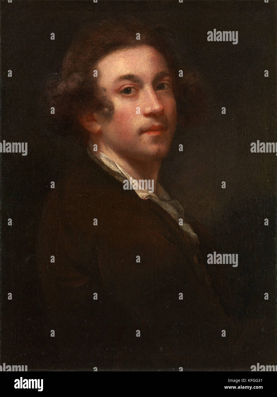 Sir Joshua Reynolds, Self-Portrait Sir Joshua Reynolds, eighteenth-century English painter Stock Photo