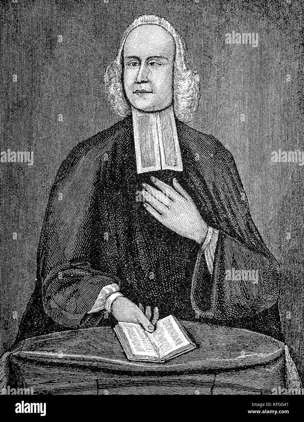 George Whitefield, George Whitfield, English Anglican cleric who was one of the founders of Methodism and the evangelical movement. Methodist George Whitefield 1714-1770 Stock Photo
