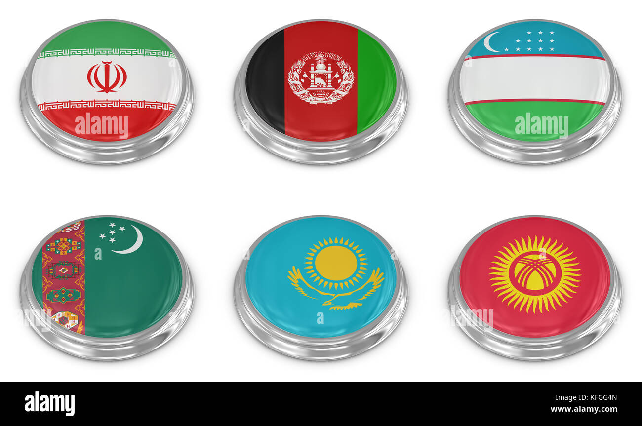 Nation flag icon set , computer generated image. 3d render Stock Photo ...