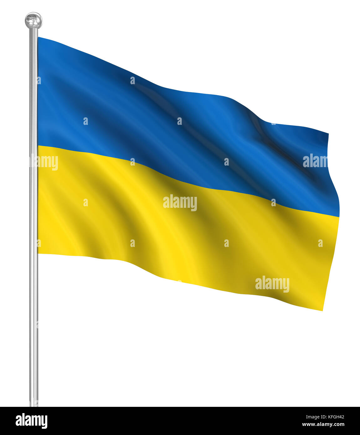 3d rendering wave flag ukraine hi-res stock photography and images - Alamy