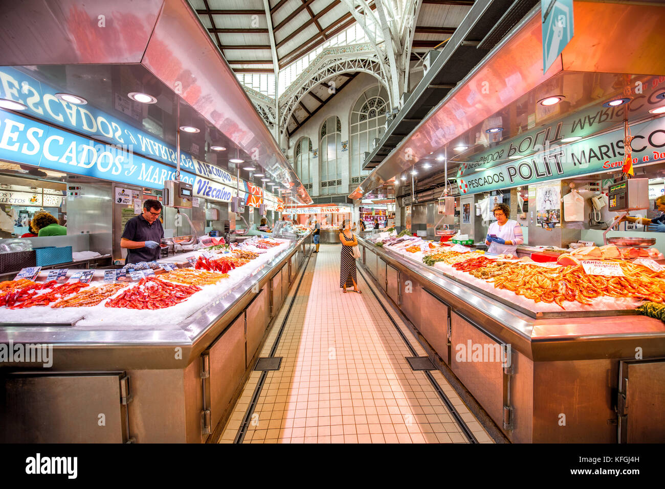 Central food market in Valencia Stock Photo Alamy