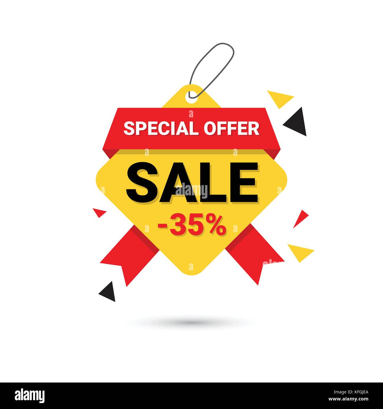 Big Sale Banner Special Offer 35% Template Tag Isolated On White ...