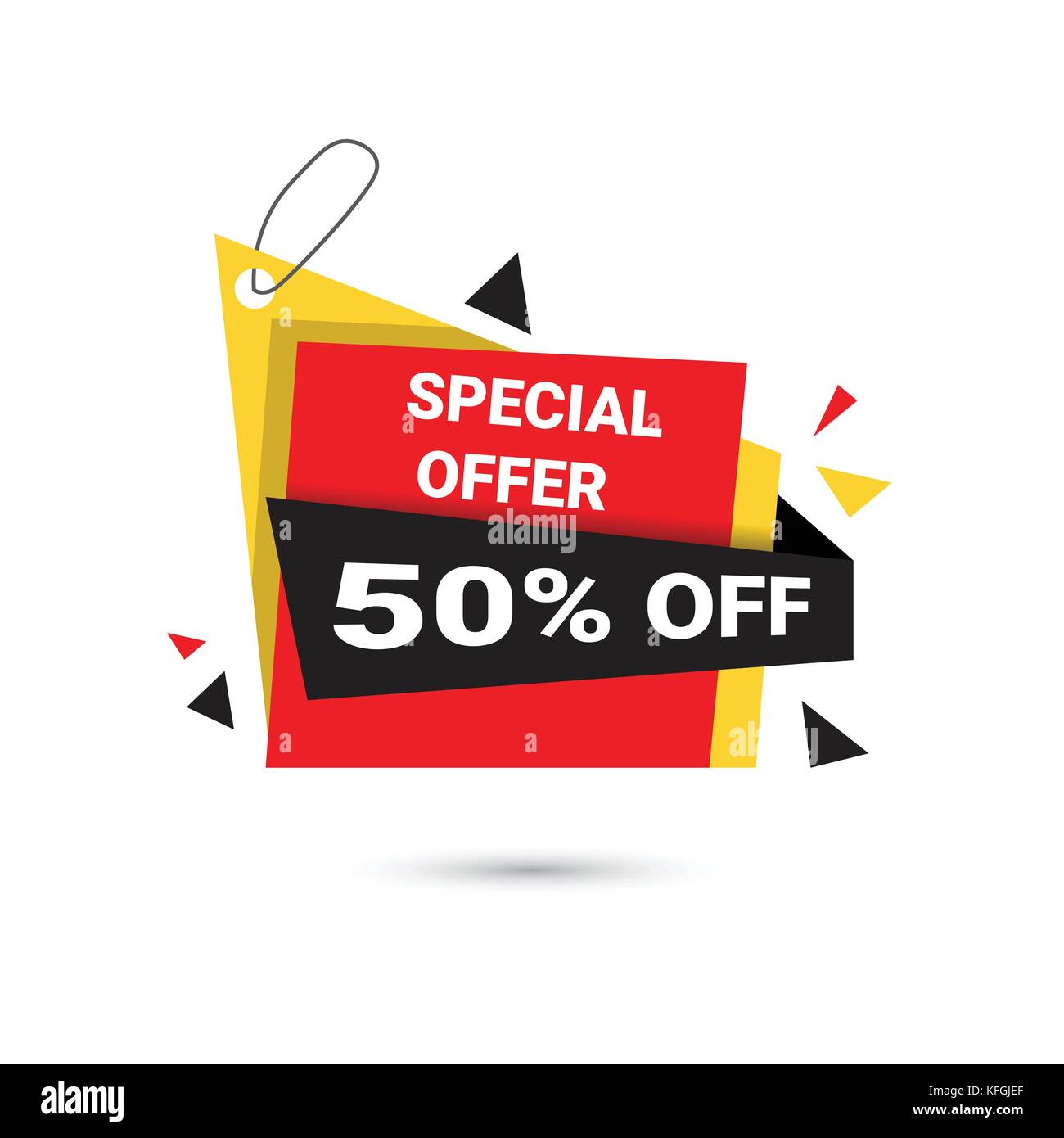 Special Offer Banner 50% Off Template Tag Isolated On White Background ...