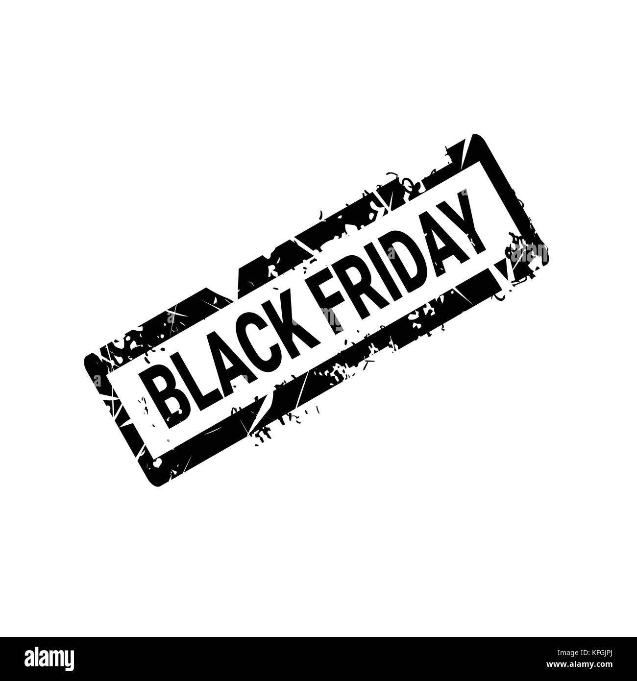 Black Friday Grunge Rubber Stamp On White Background Stock Vector