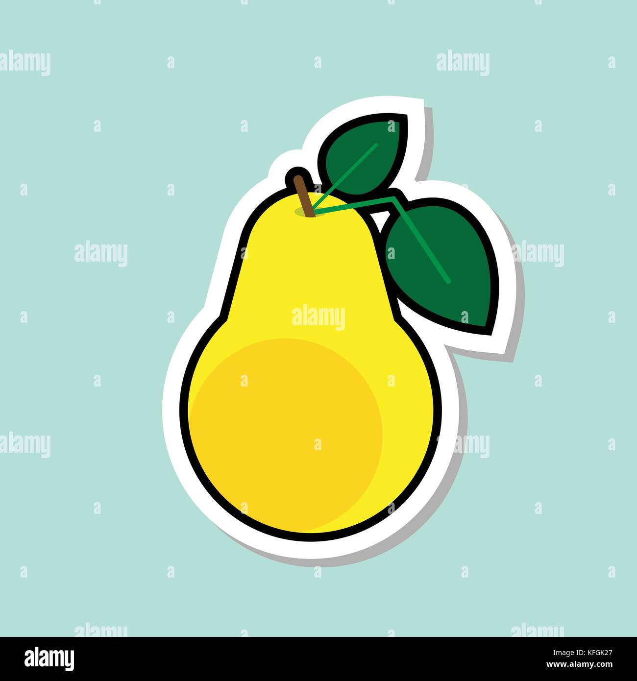 Blue pear Stock Vector Images - Alamy