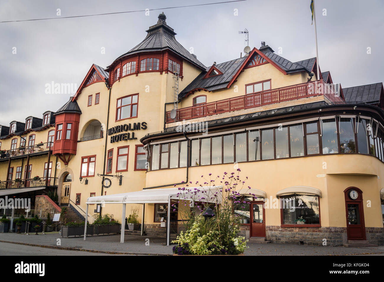 Waxholms Hotel Vaxholm Stockholm Archipelago Sweden Stock Photo Alamy