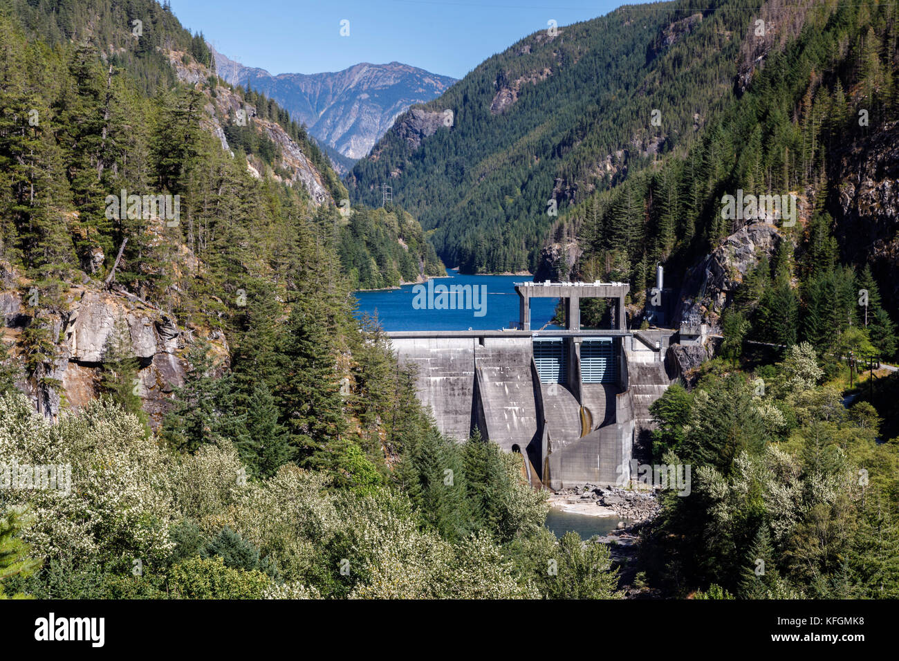 Dam, Ross Lake National Recreation Area, Washington Stock Photo