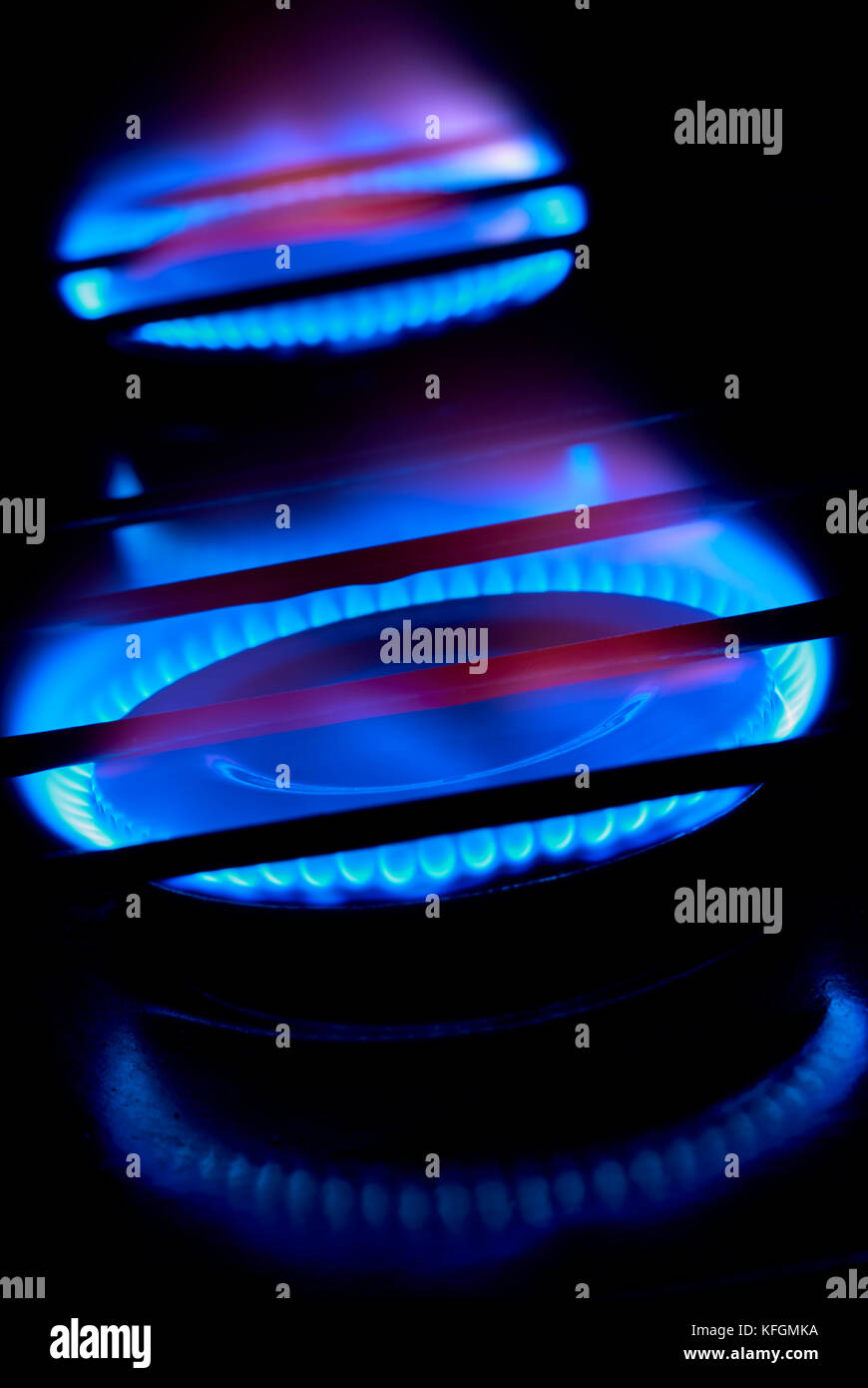 Butane propane liquid sas stove burners Stock Photo