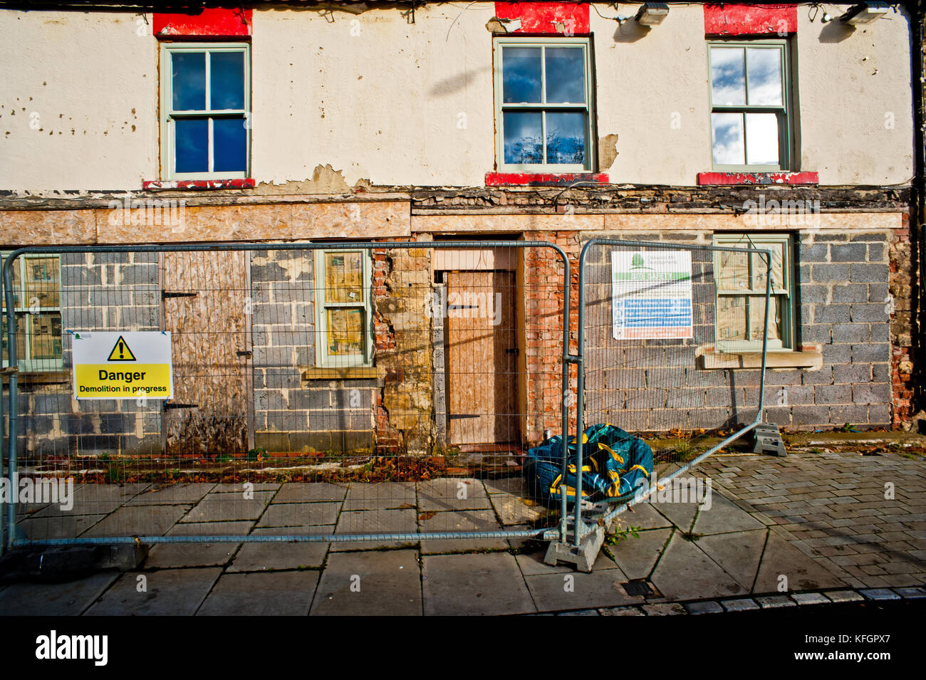 Building Renovation, Front Street, West Auckland, County Durham Stock