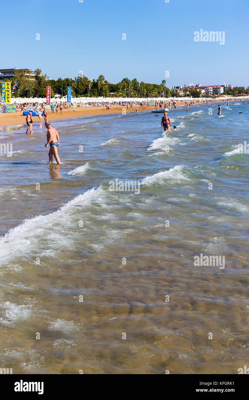 SIDE, TURKEY - 4 OCTOBER, 2017: Coast of Side in Turkey beaches of ...