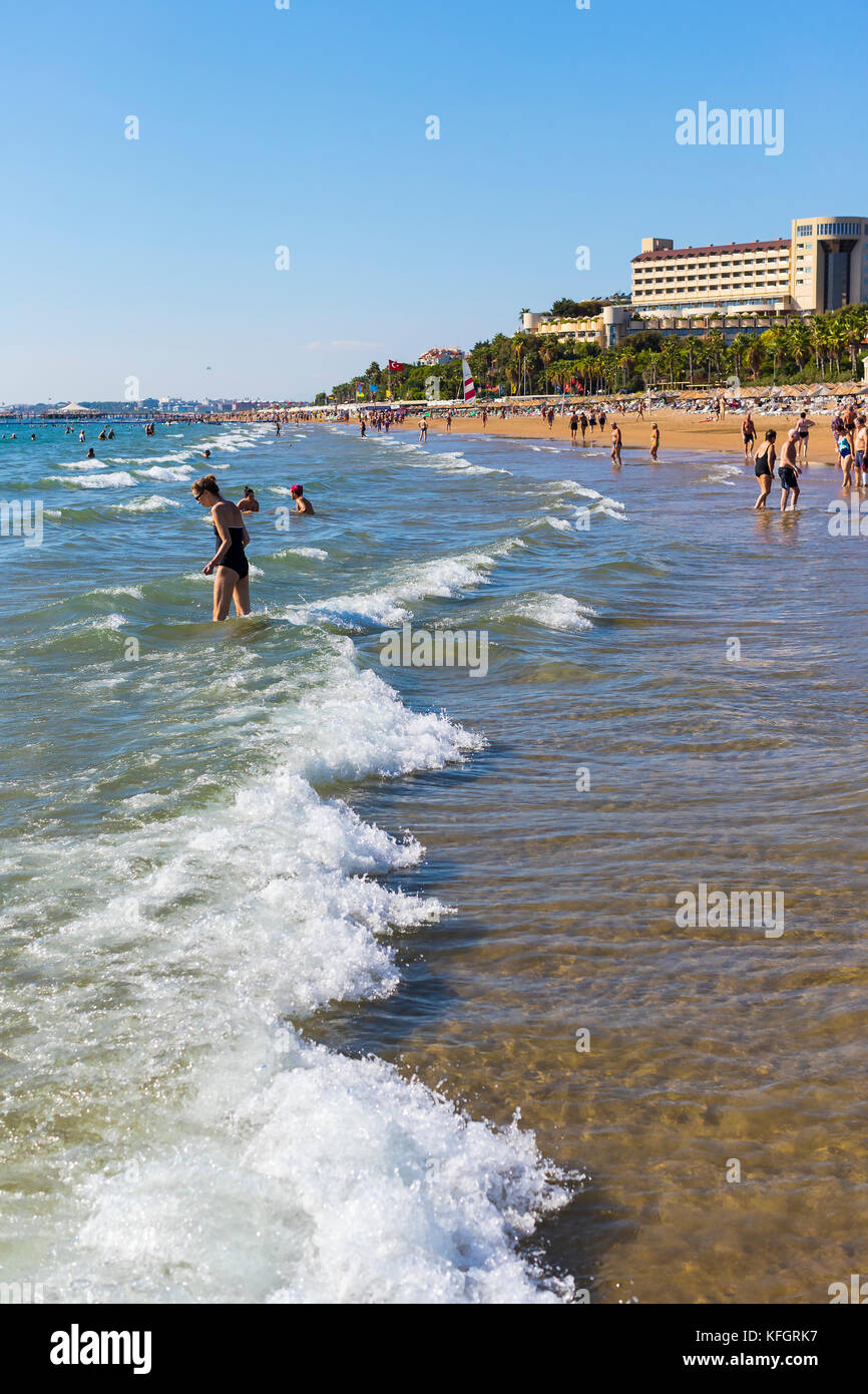 SIDE, TURKEY - 4 OCTOBER, 2017: Coast of Side in Turkey beaches of ...