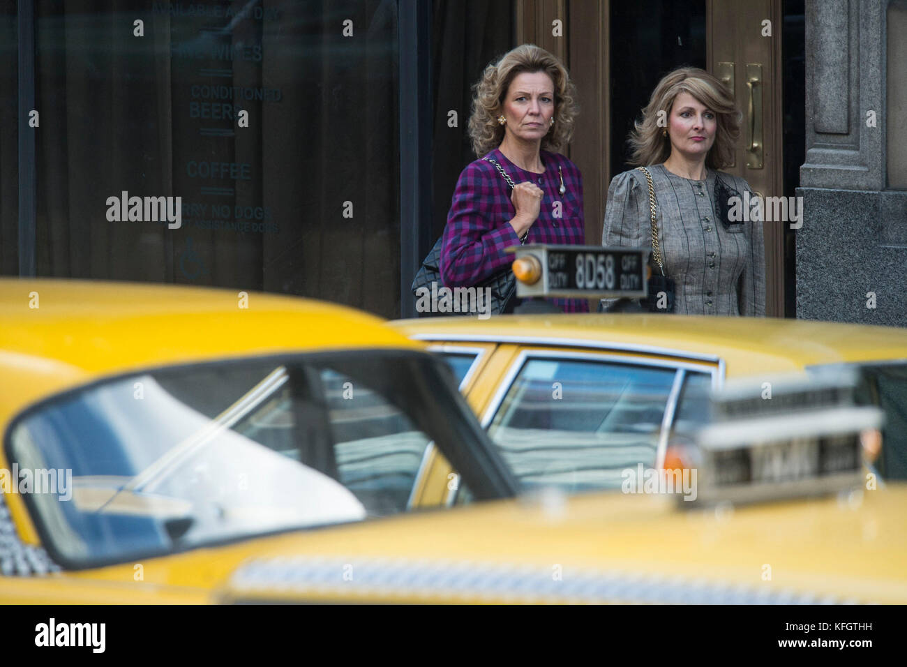 Extras in Glasgow which was transformed into New York City for filming