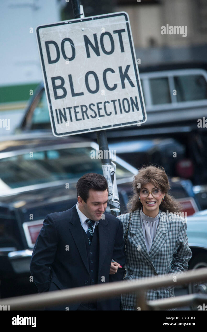 Extras in Glasgow which was transformed into New York City for filming