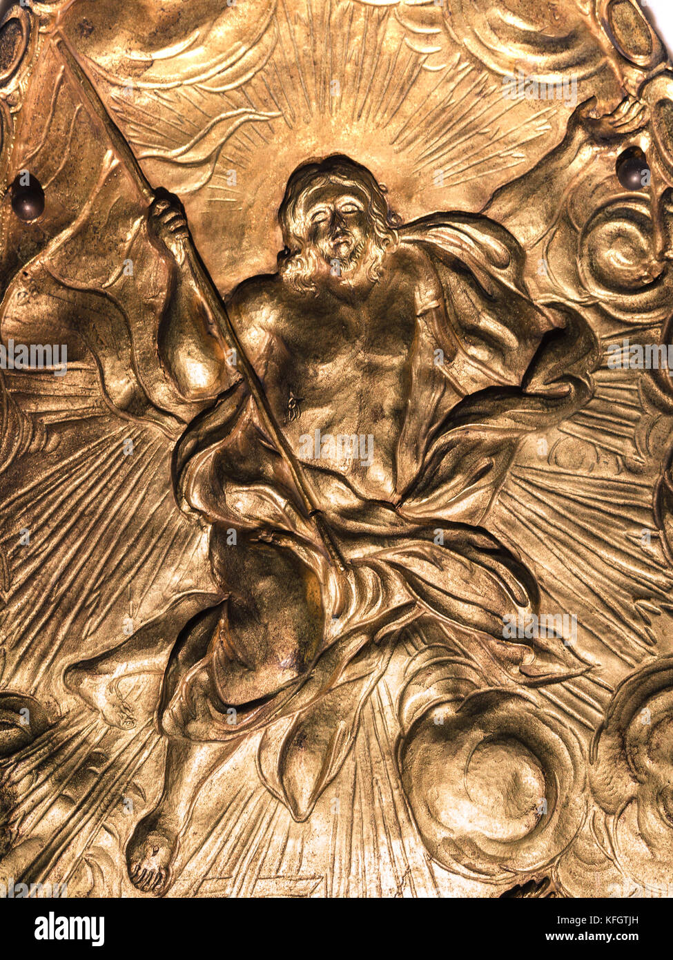 Detail of a tabernacle in a Catholic church in which are preserved the