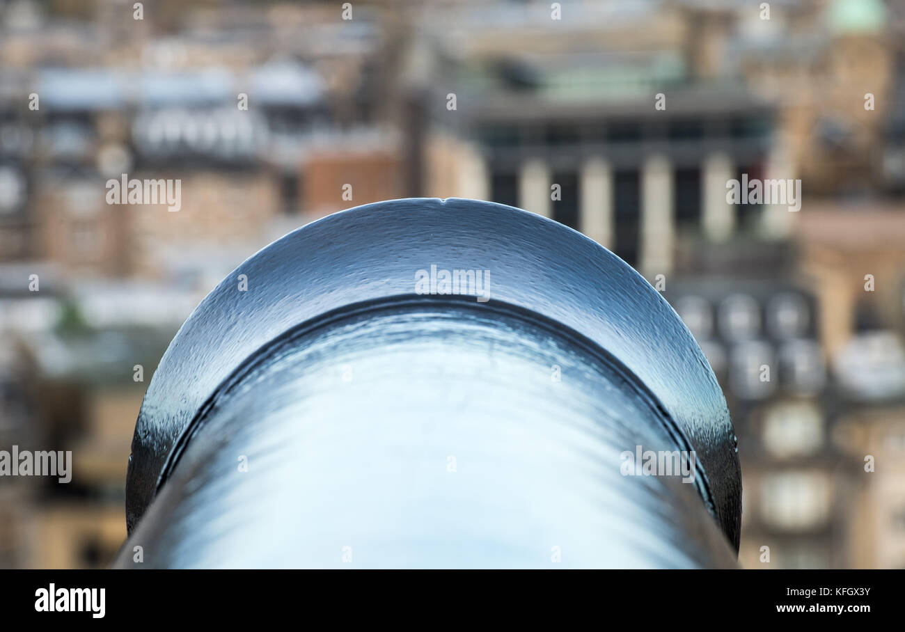 Edinburgh Castle, Edinburgh, A cannon at Edinburgh Castle overlooks the