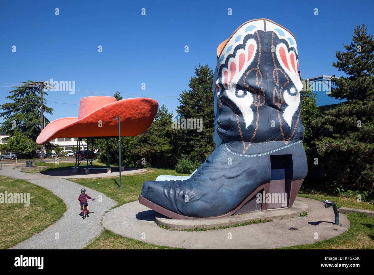 WA14065-00...WASHINGTON - Hat n Boots located at Oxbow Park in the Georgetown Neighborhood of Seattle. (No MR) Stock Photo
