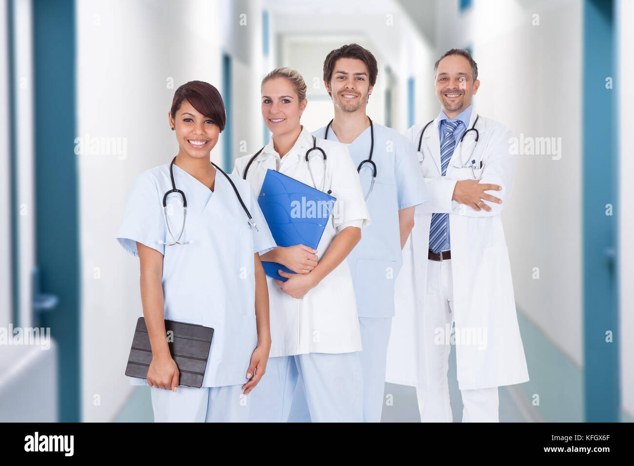 Diverse male female doctors holding hi-res stock photography and images ...