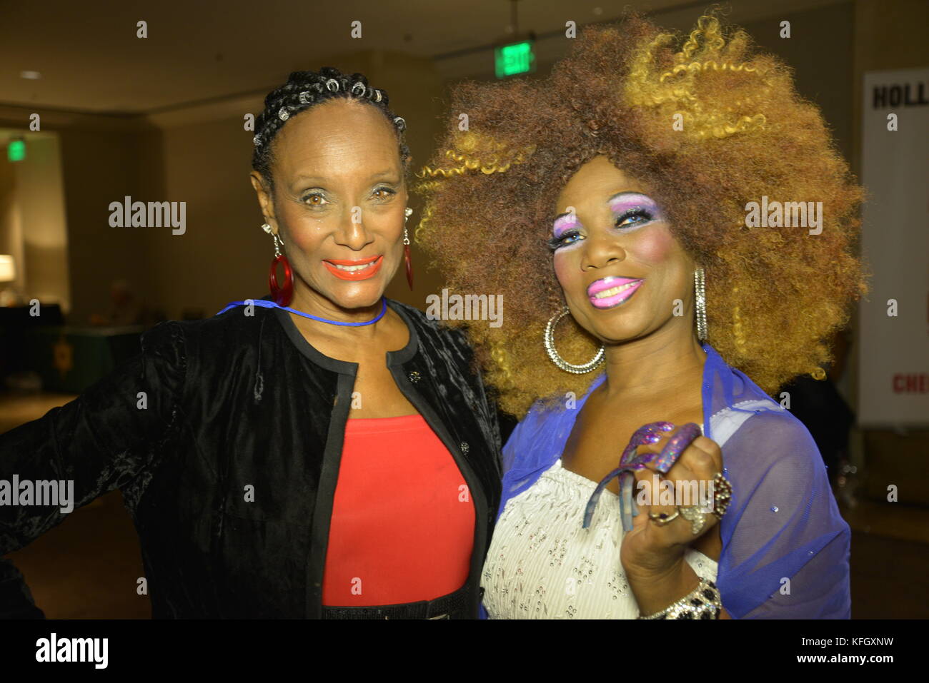Carole Co-Host of CDAEM with Actress Trina Parks at the Hollywood Show at the Westin Hotel in Los Angeles Stock Photo