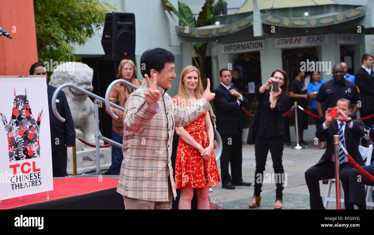 Actor Jackie Chan at the Grauman's Chinese Theatre Stock Photo
