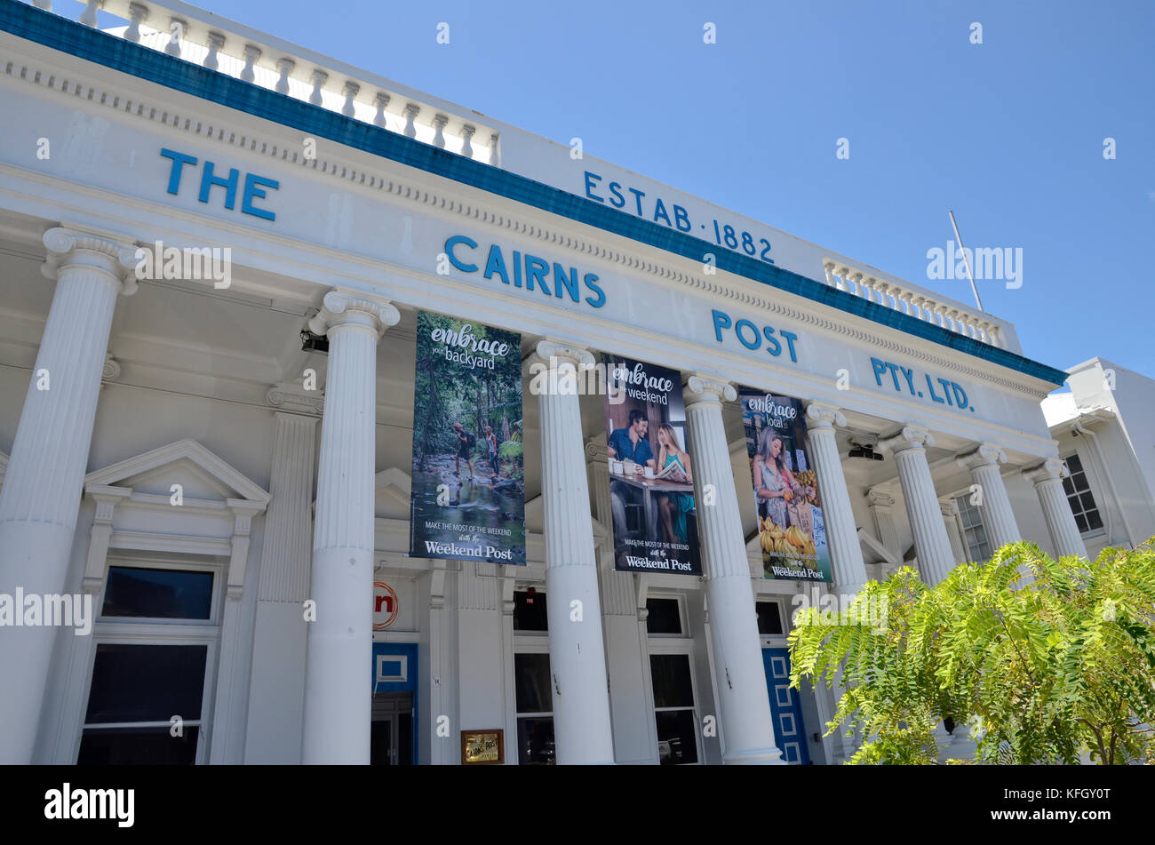 The former Cairns Post Office in the city of Cairns in Queensland, Australia. Stock Photo