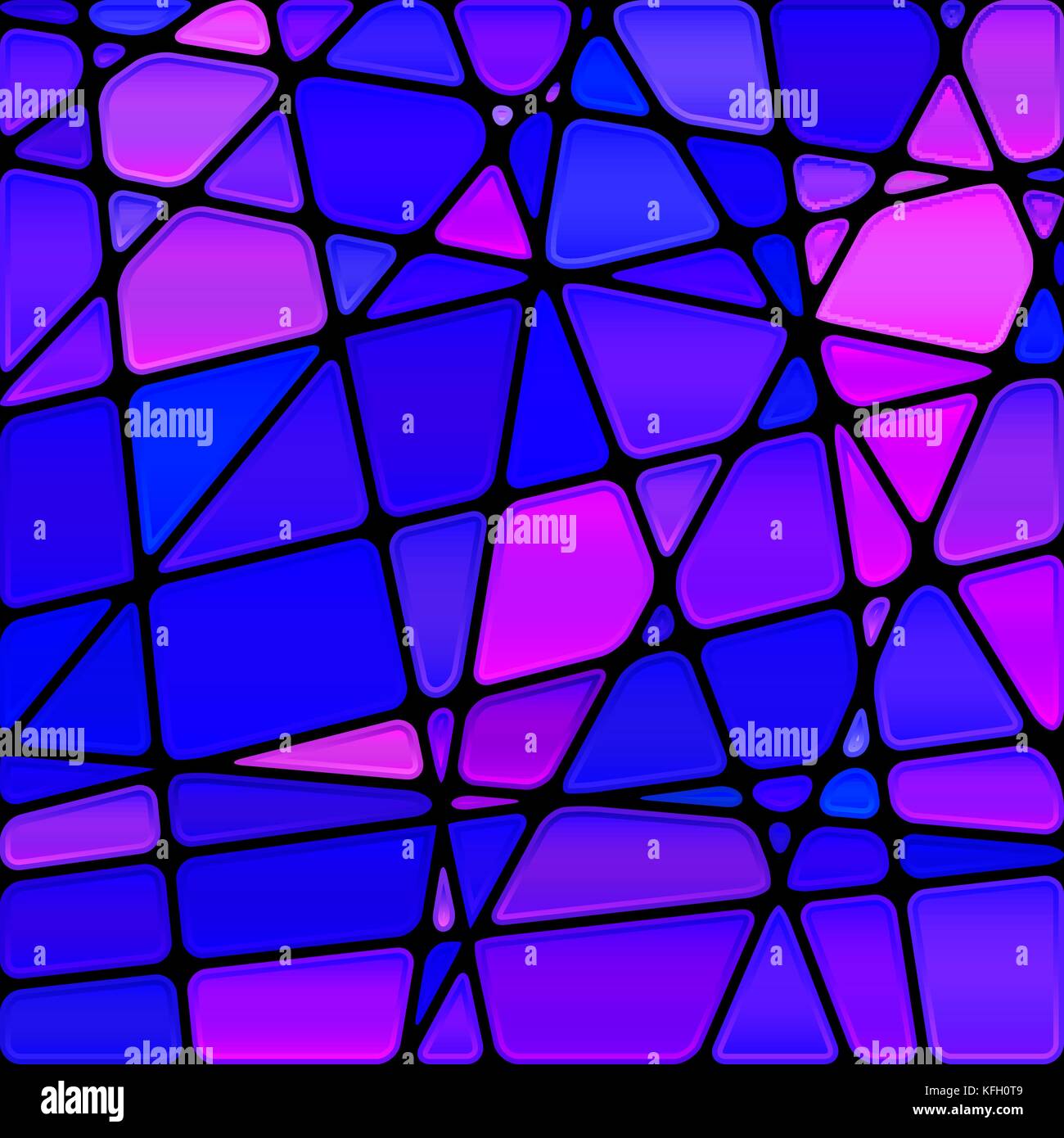 abstract vector stained-glass mosaic background - blue and violet Stock ...