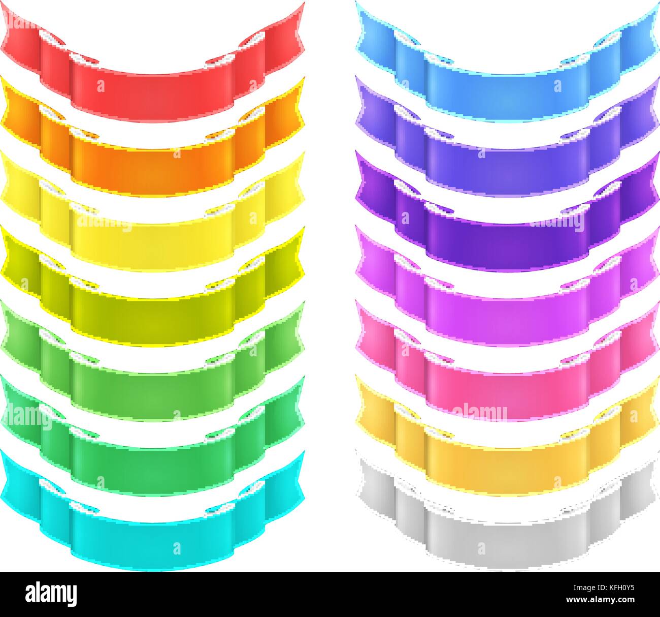 isolated vector colored satin ribbons set Stock Vector Image & Art - Alamy