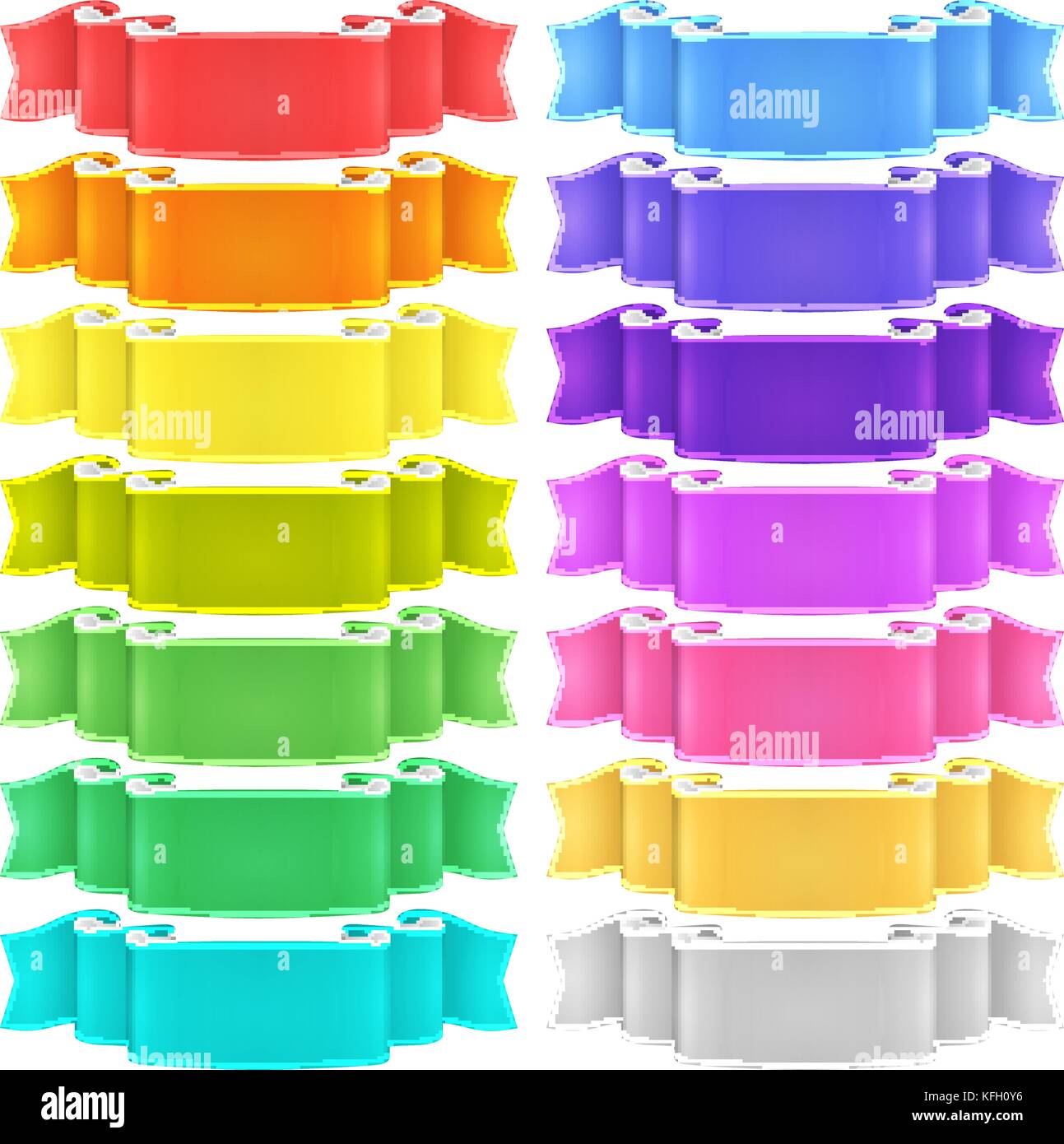 isolated vector colored satin ribbons set Stock Vector Image & Art - Alamy