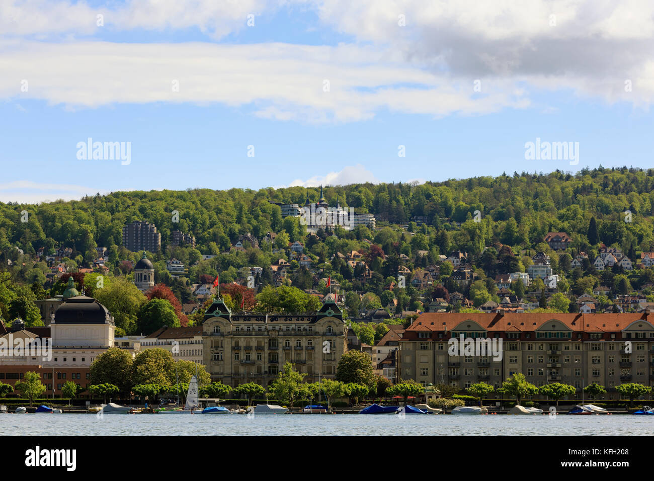 Zurich lakefront, Switzerland Stock Photo