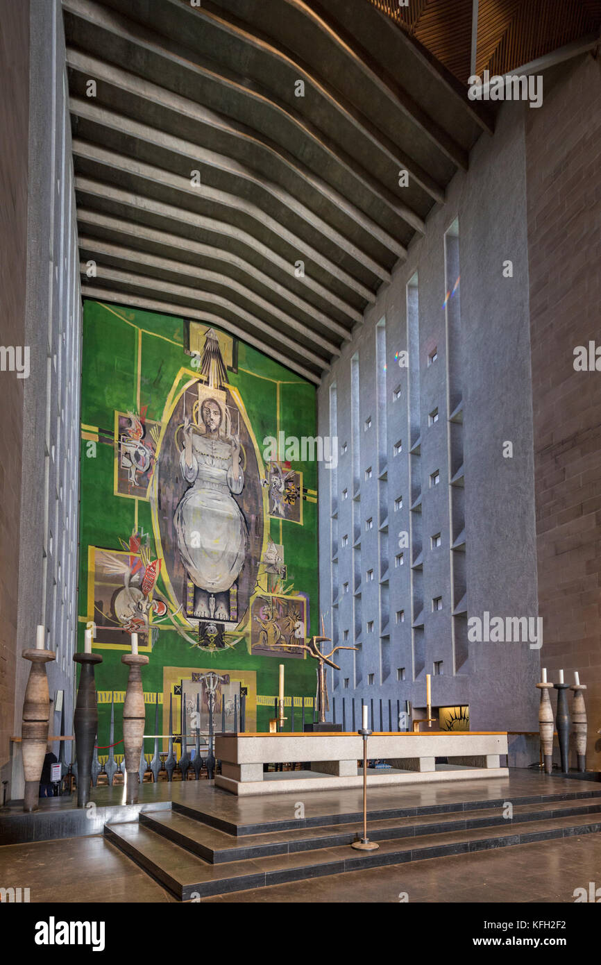 Coventry Cathedral interior architecture, Coventry, Warwickshire, England, UK Stock Photo