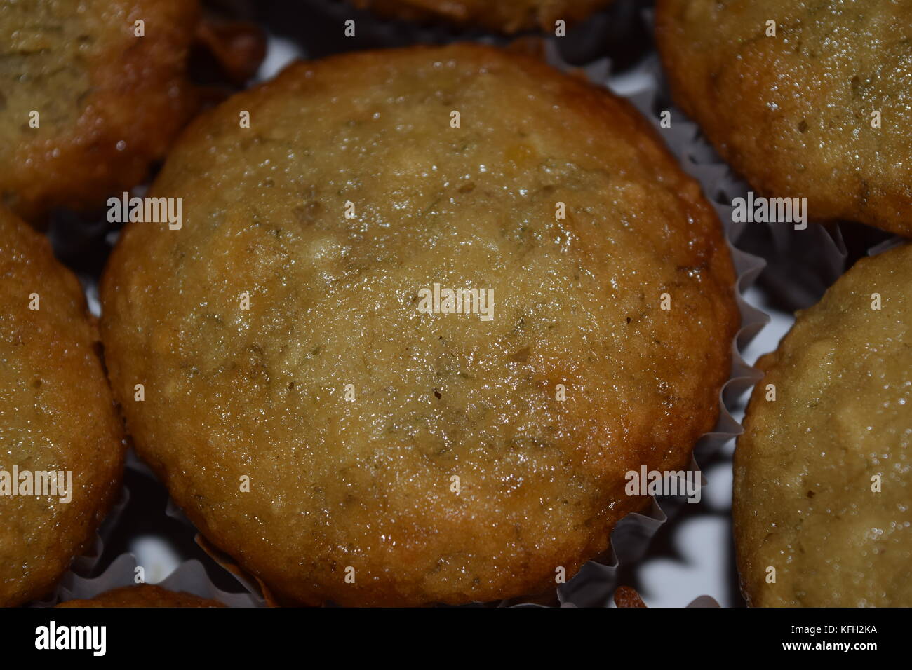 Banana muffins Stock Photo