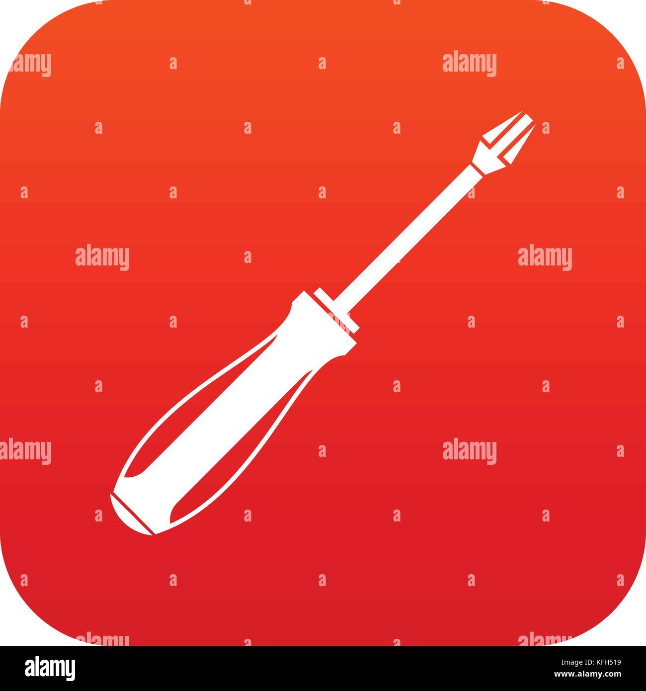 Screwdriver icon digital red Stock Vector Image & Art - Alamy