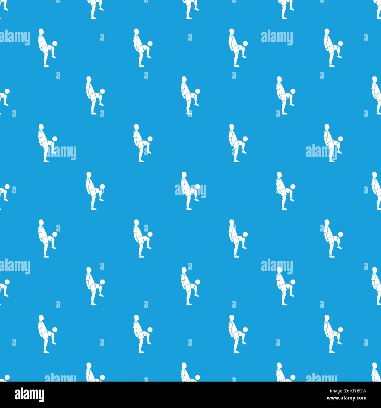 Soccer player man pattern seamless blue Stock Vector Image & Art - Alamy