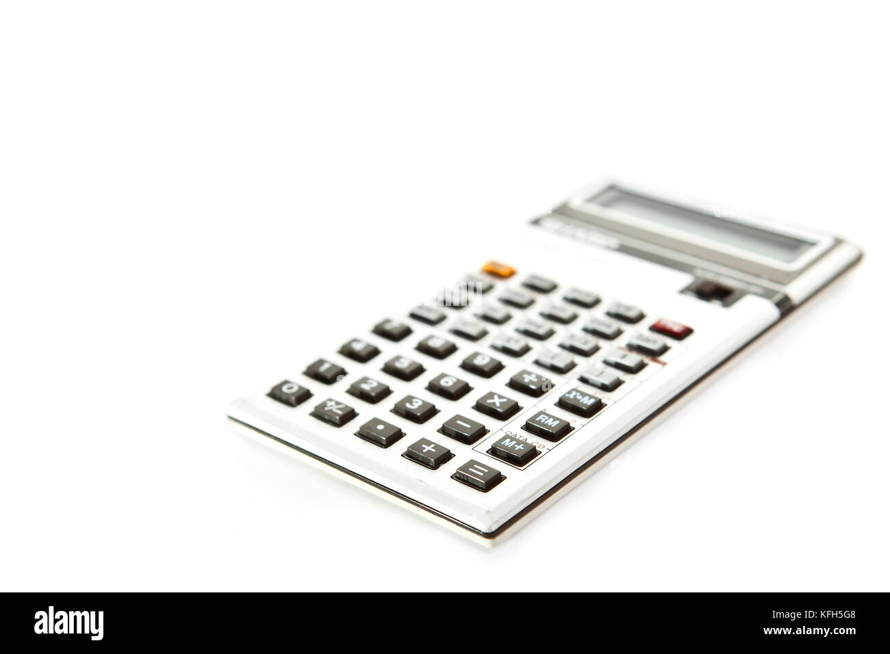 Retro scientific calculator over a white background Stock Photo Alamy
