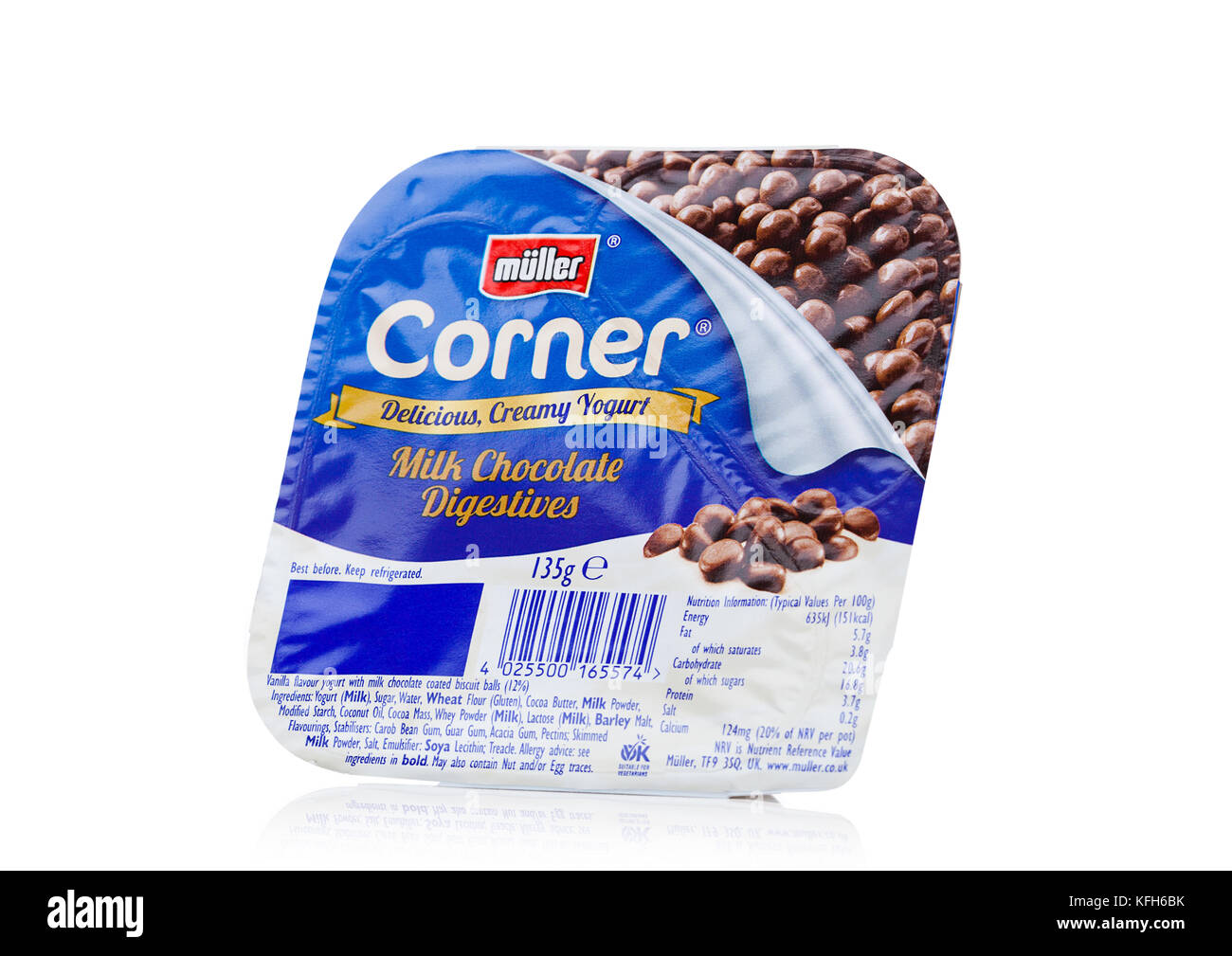LONDON, UK OCTOBER 27, 2017 Muller corner yogurt with dark Stock