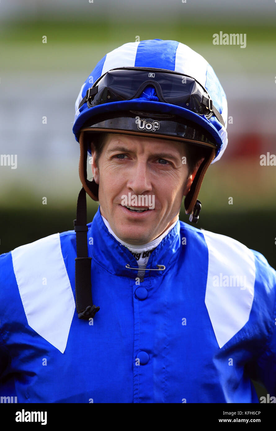Jim Crowley before the Racing Post Trophy Stakes during Racing Post ...